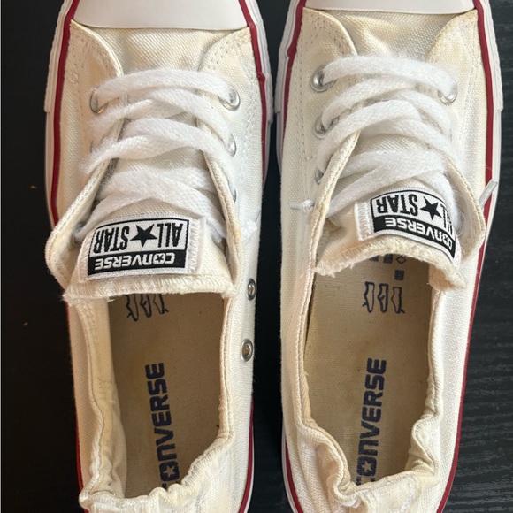 White Converse All Star Low Top Sneakers • Women’s Size 9 - Picture 3 of 7